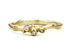 gold diamond branch ring