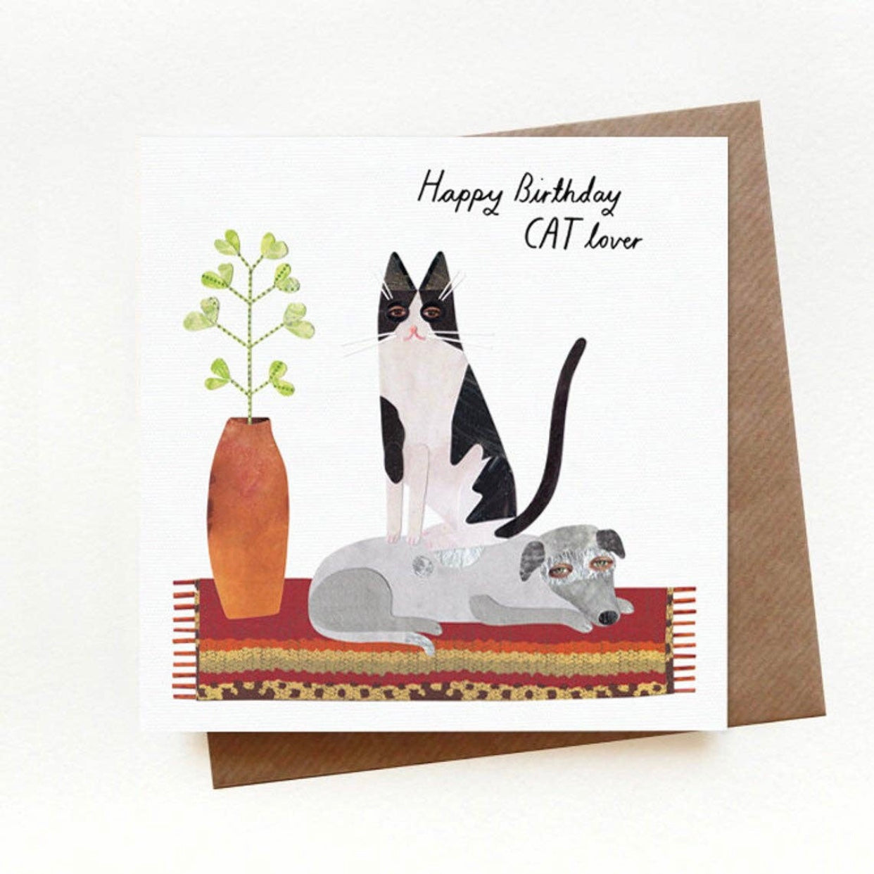 happy birthday cat lover greeting card