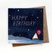 happy birthday sail boat greeting card