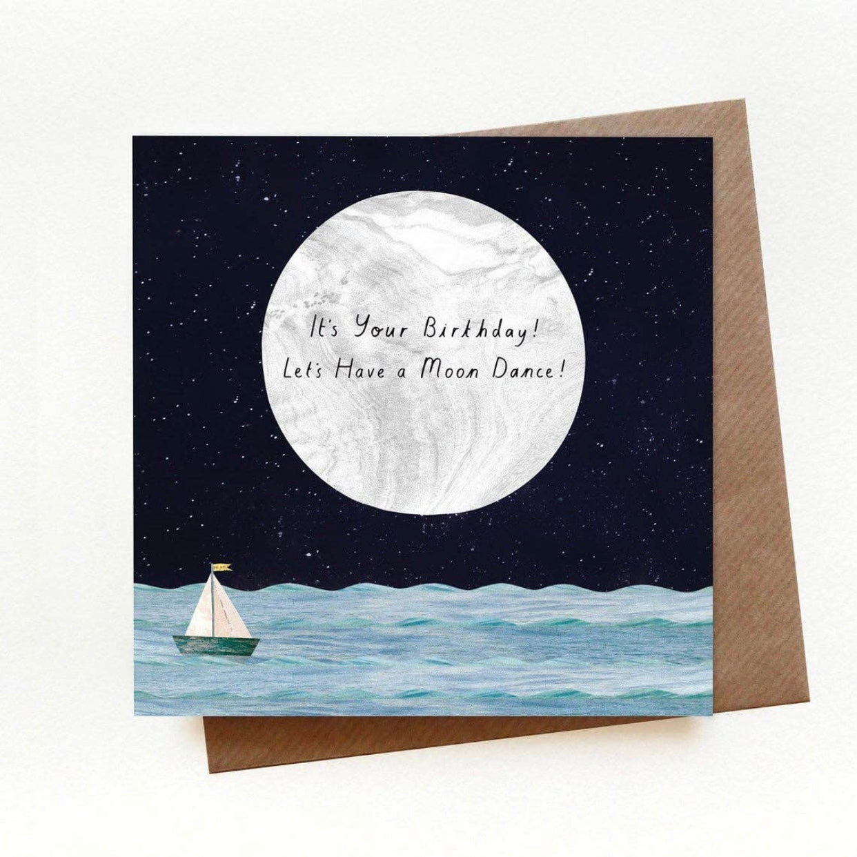 it's your birthday, let's have a moon dance greeting card
