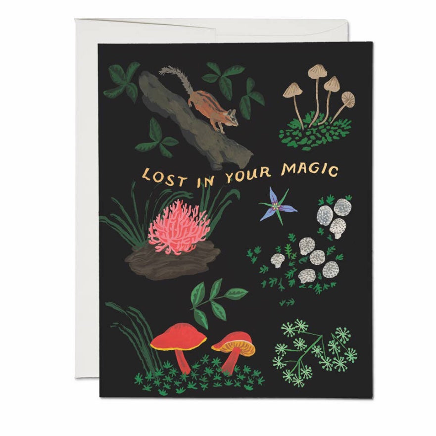 lost in your magic greeting card
