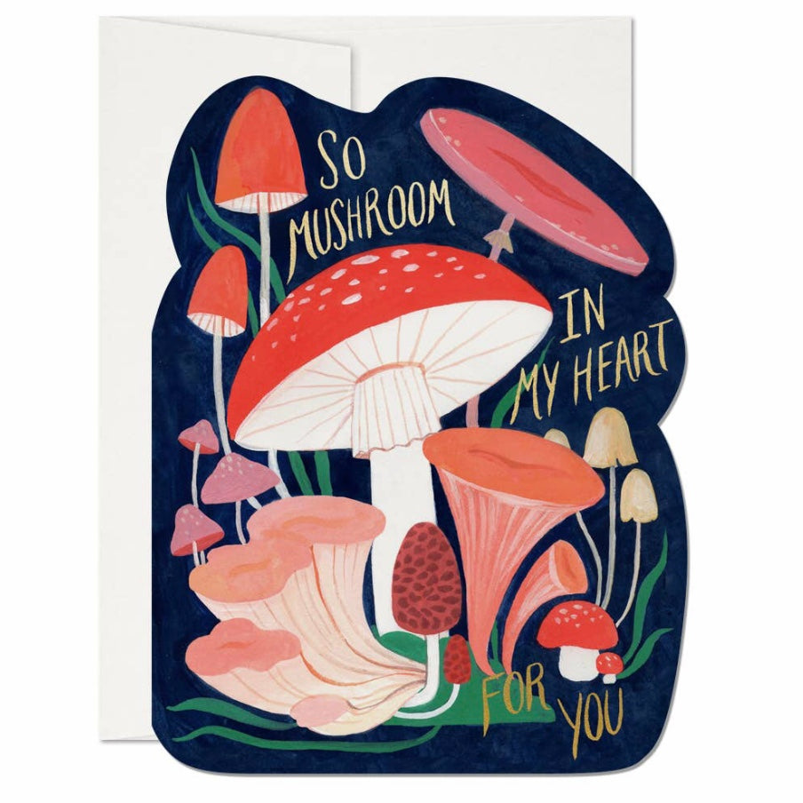 so mushroom in my heart greeting card