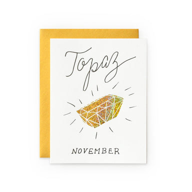 November Topaz Blank Birthday card