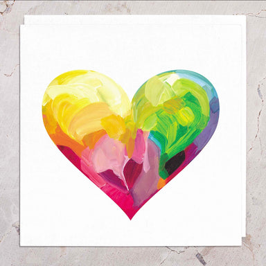 Heart Art print Blank Greeting Card
