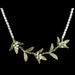 pearl leaf necklace