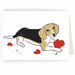Puppy heart Valentines greeting card