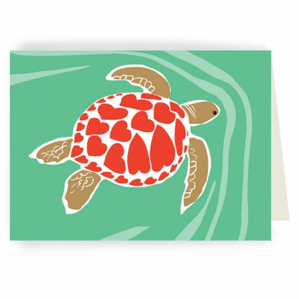 Turtle hearts Valentines greeting card