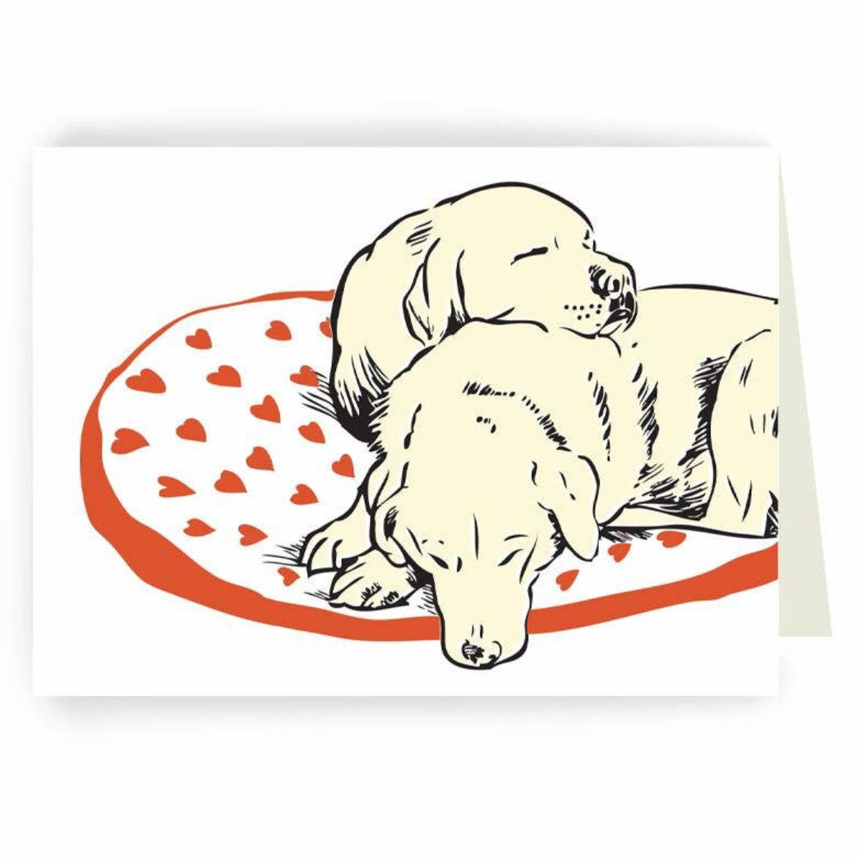 Puppy love Valentines greeting card