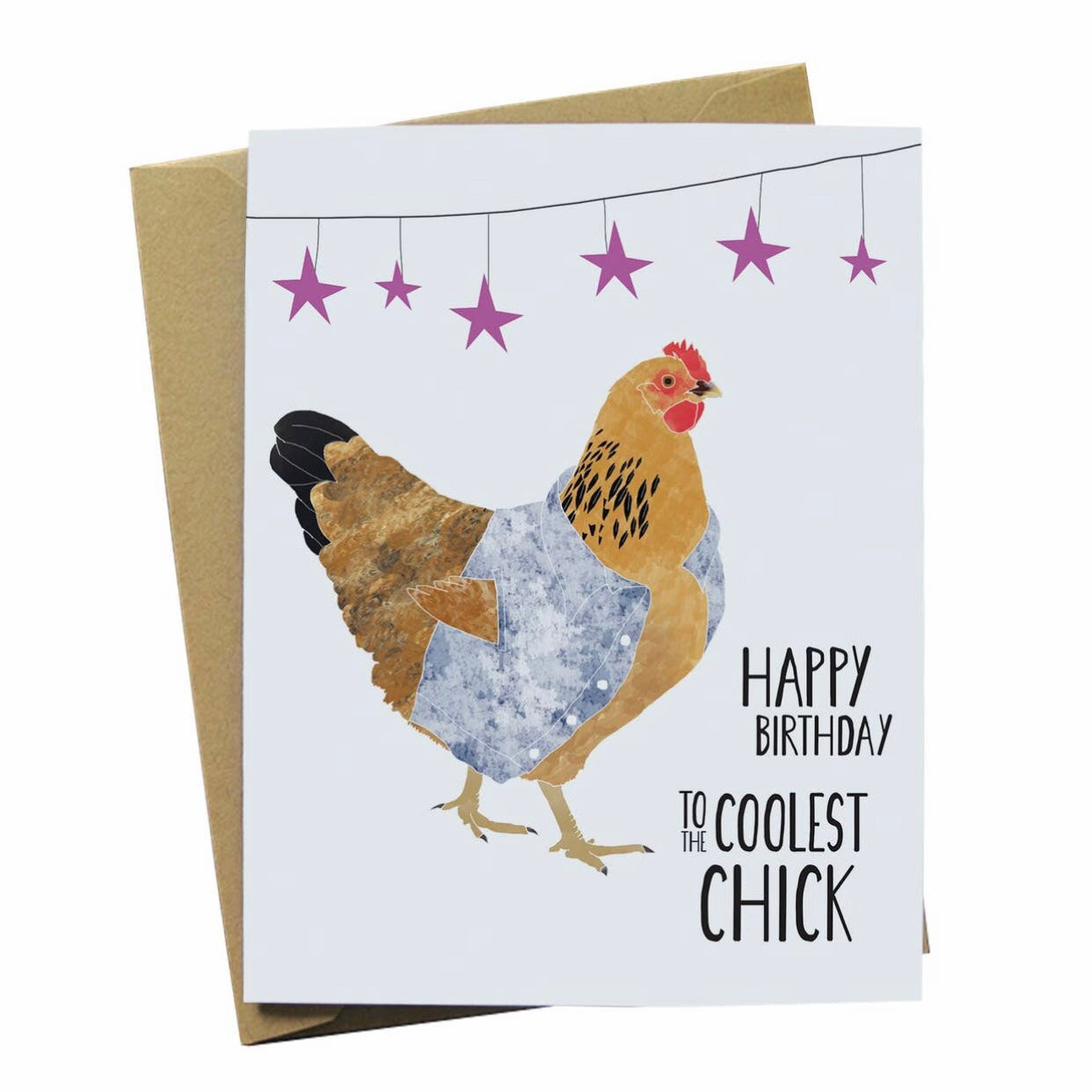 happy birthday to the coolest chick greeting card