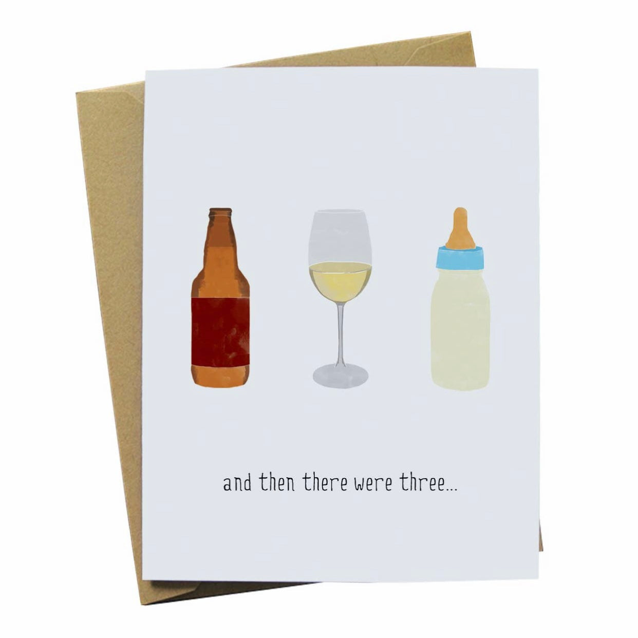 and then there were three greeting card
