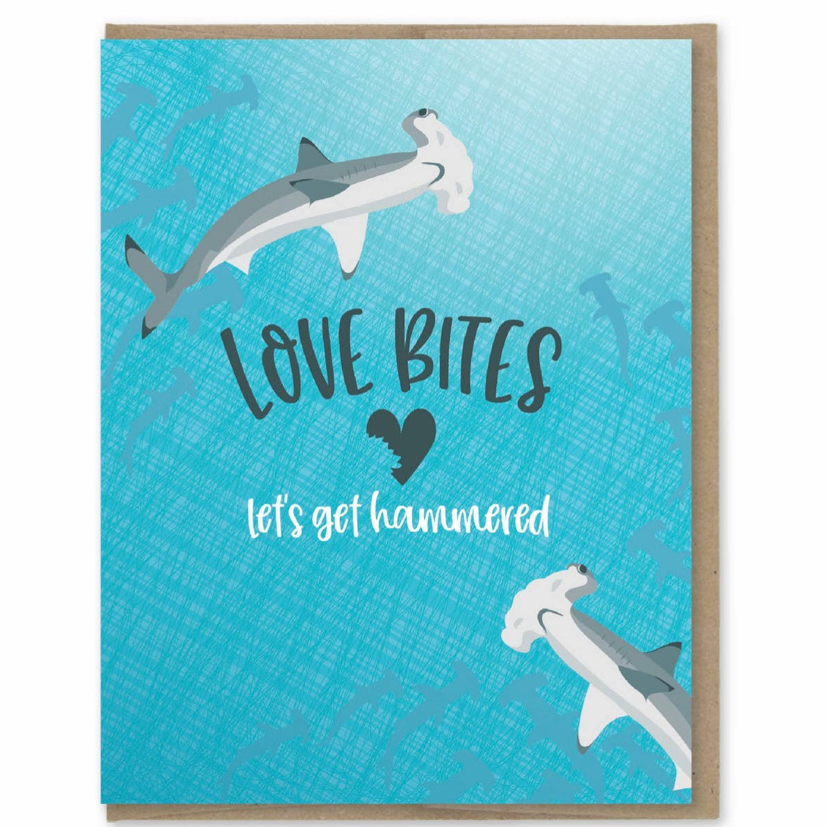 love bites lets get hammered greeting card