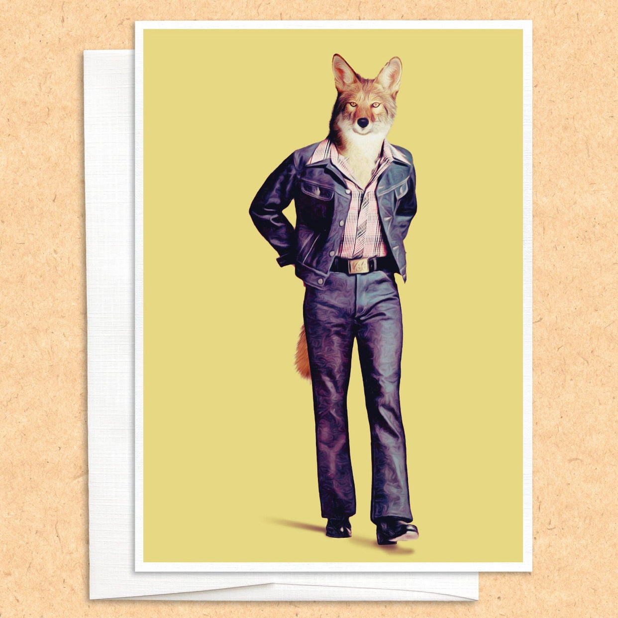 Coyote greeting card