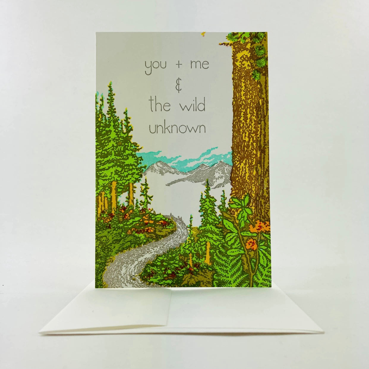 you + me and the wild unknown greeting card