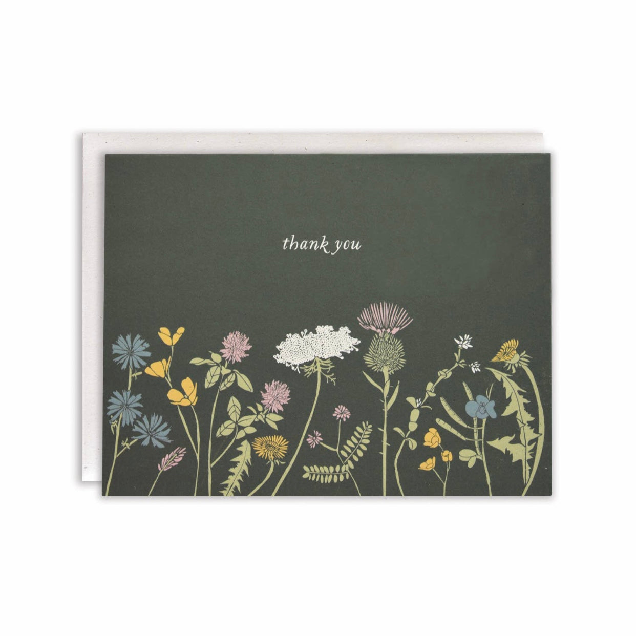 thank you floral greeting card