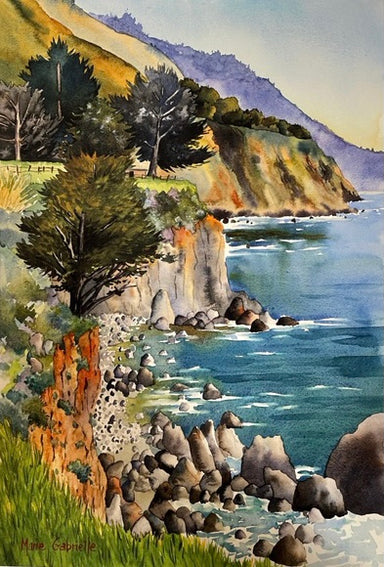 rocky california coast print