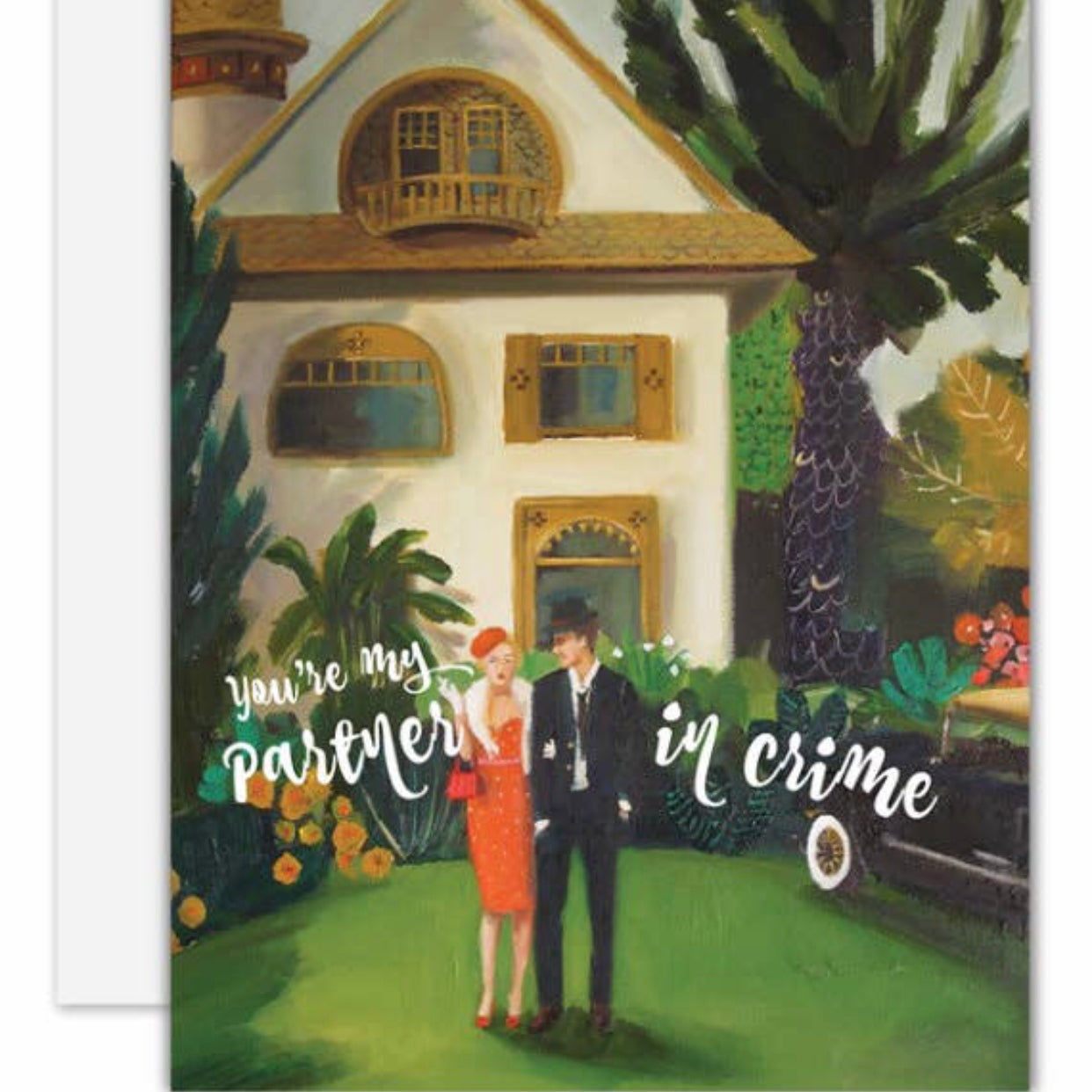 you're my partner in crime greeting card