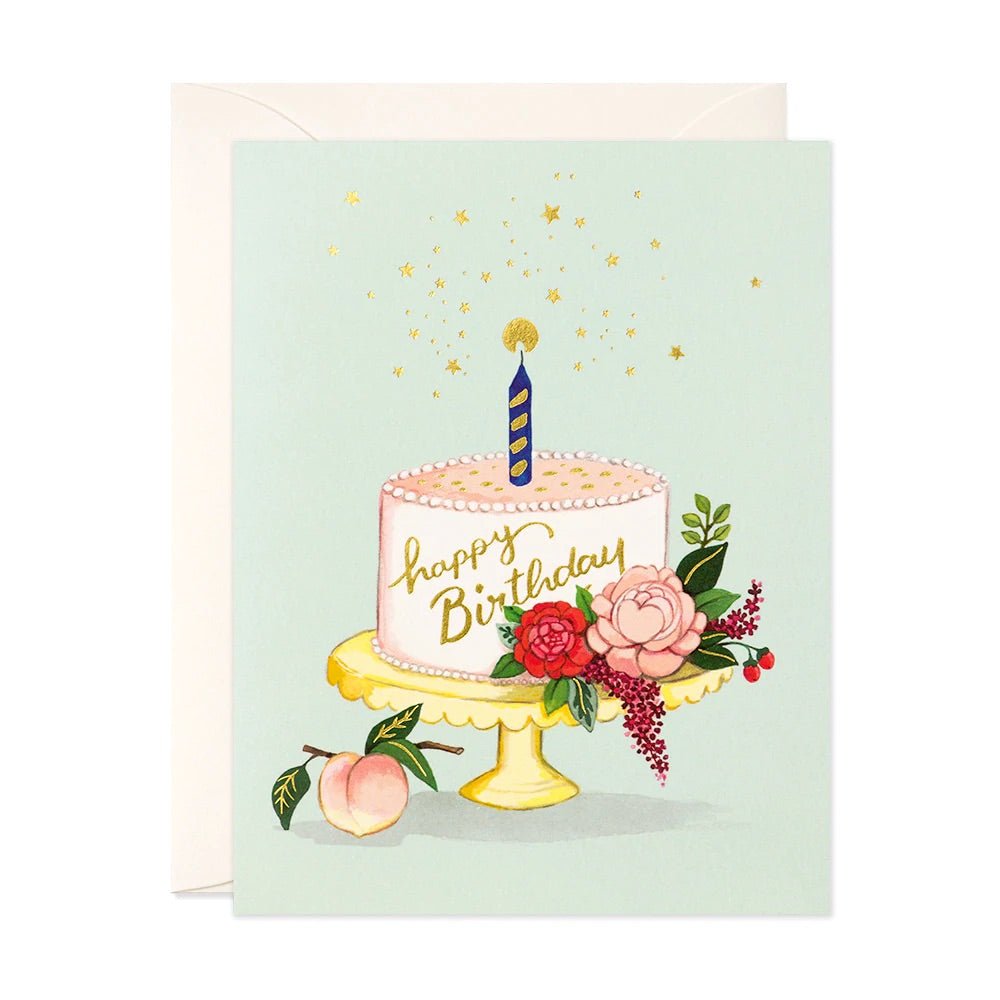 Happy Birthday cake greeting card