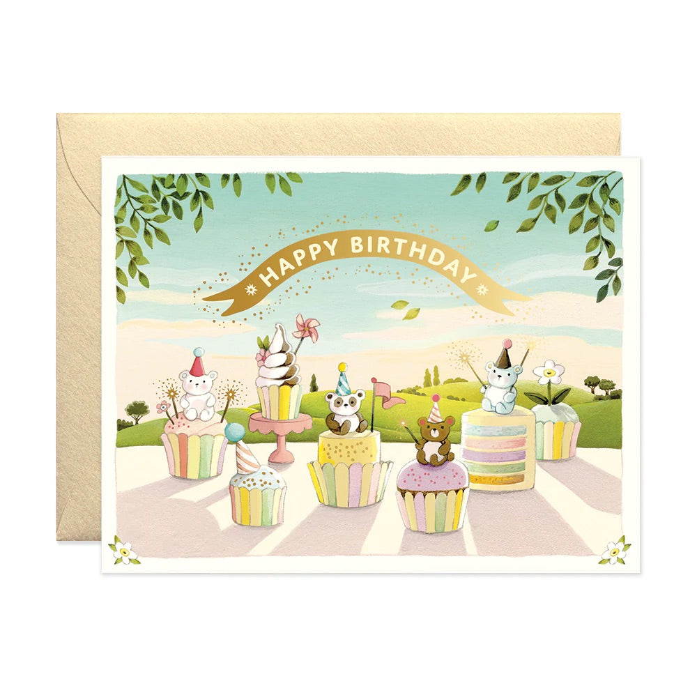 Happy Birthday cupcake greeting card