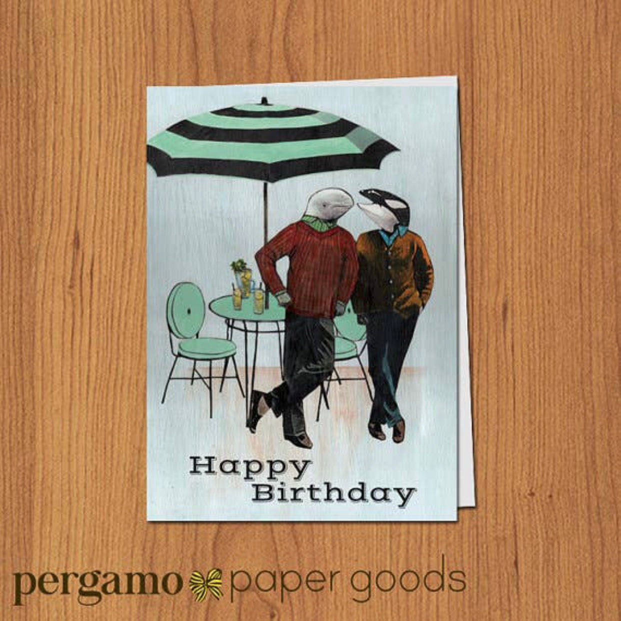 happy birthday whale greeting card