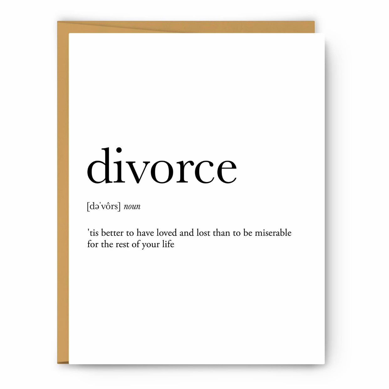 divorce noun greeting card