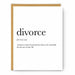 divorce noun greeting card