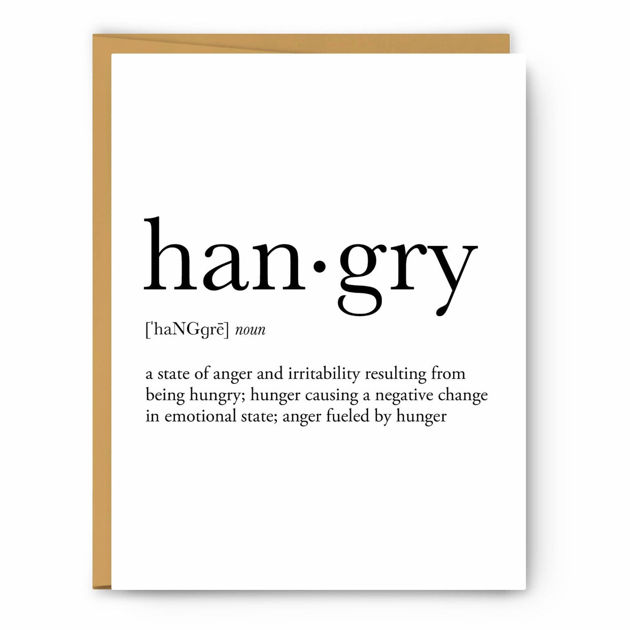 hangry noun greeting card