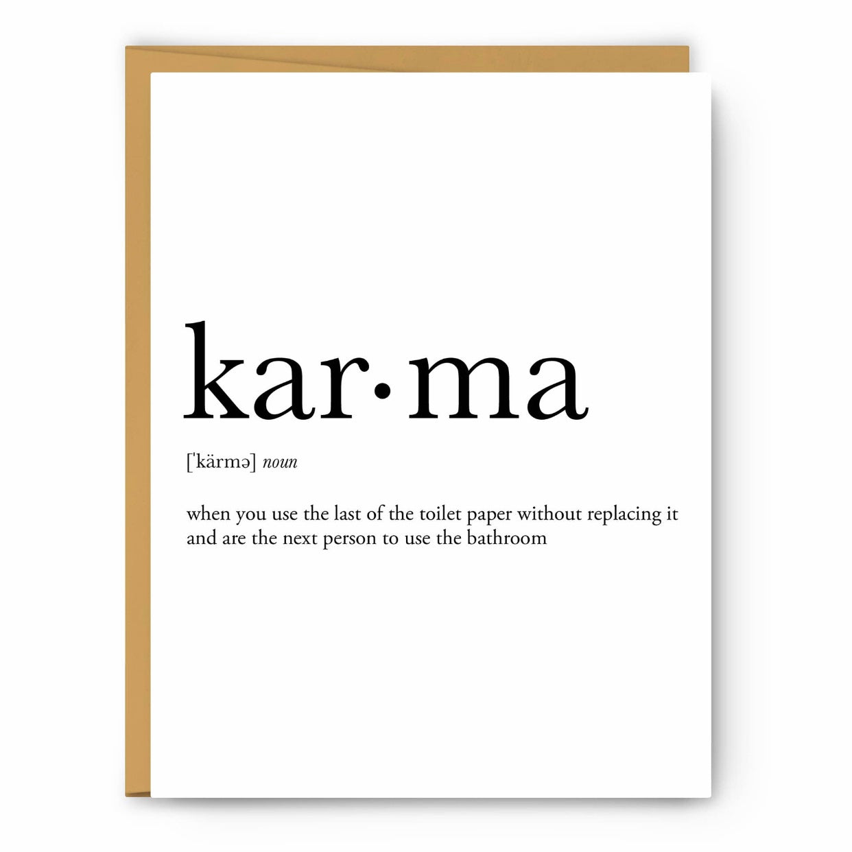 karma noun greeting card