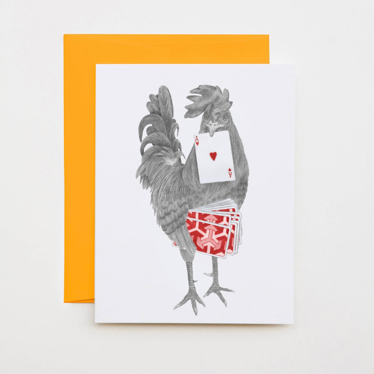 rooster blank greeting card