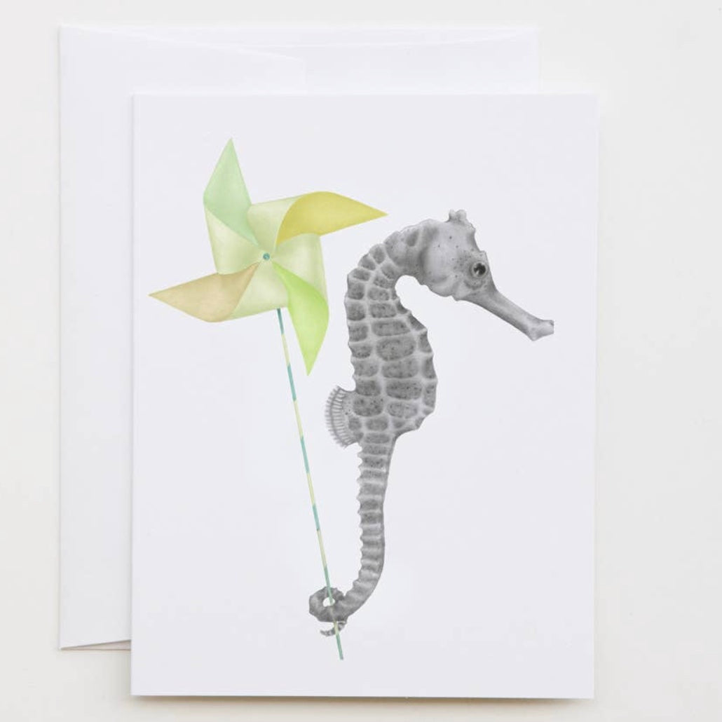 seahorse greeting cards