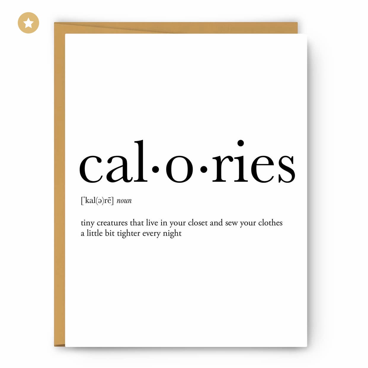 calories noun greeting card