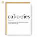 calories noun greeting card