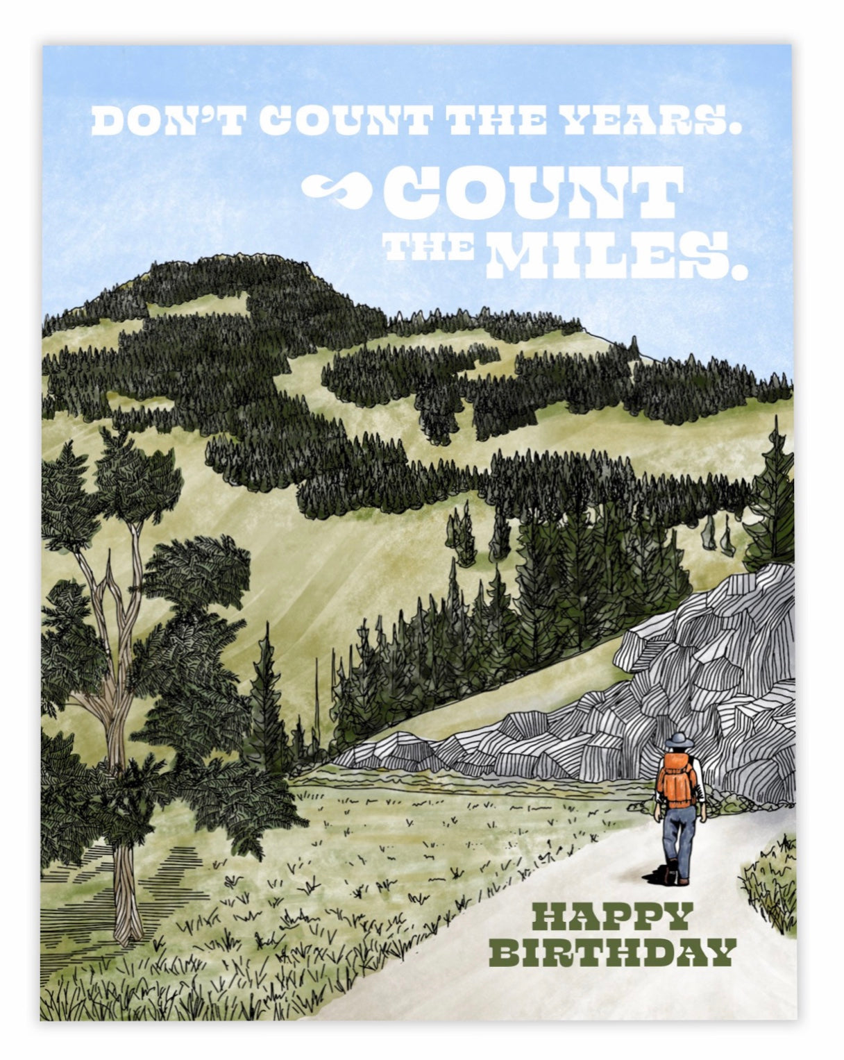 Don't count the years Happy Birthday greeting card