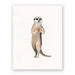 Lemur with a heart blank greeting card