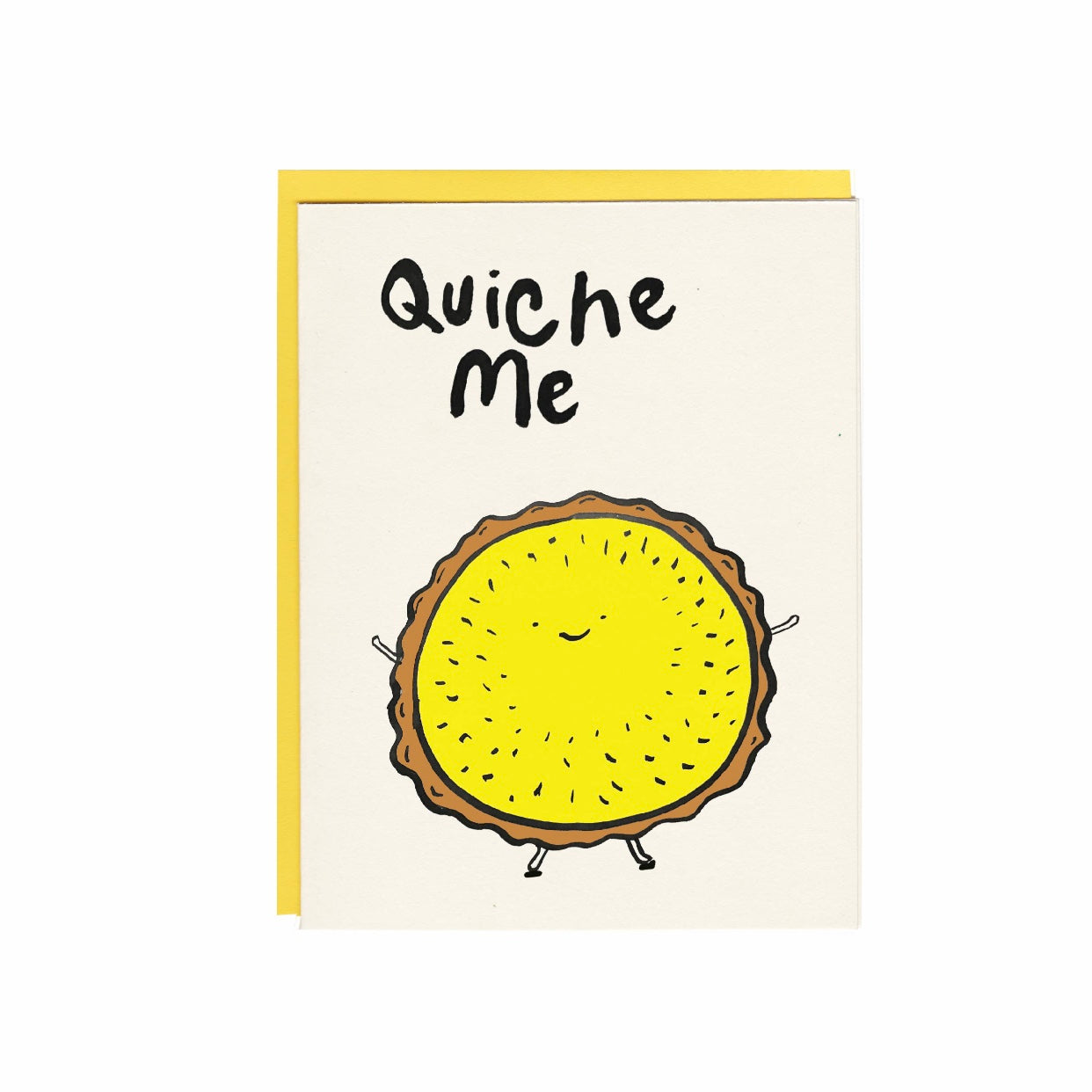 quiche me greeting card