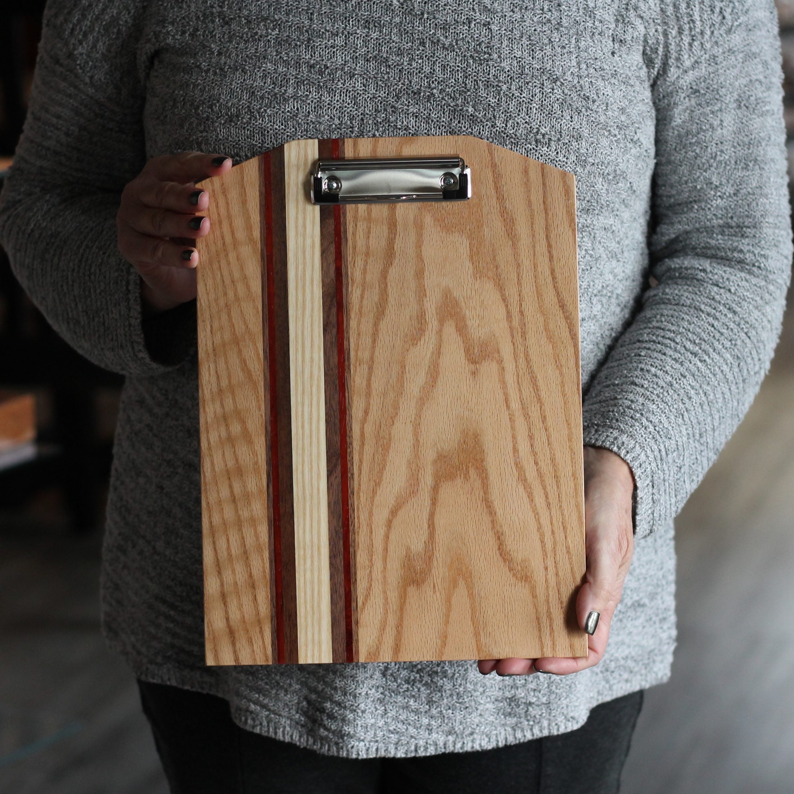 striped wooden clipboard