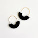 black arch acrylic earrings