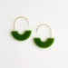 green arch acrylic earrings