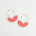 pink arch acrylic earrings