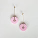 blown glass pink earrings