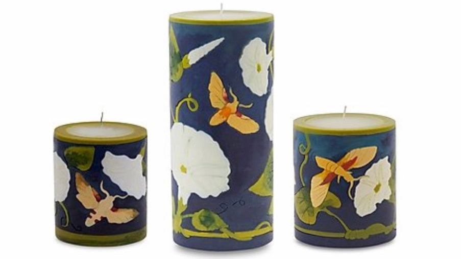 Moonflower glow candle