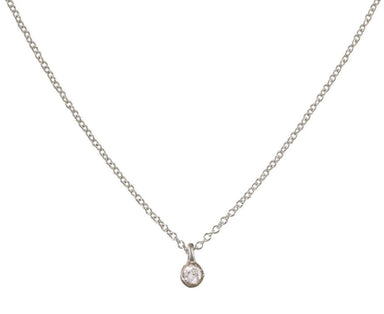 silver diamond pendant necklace 