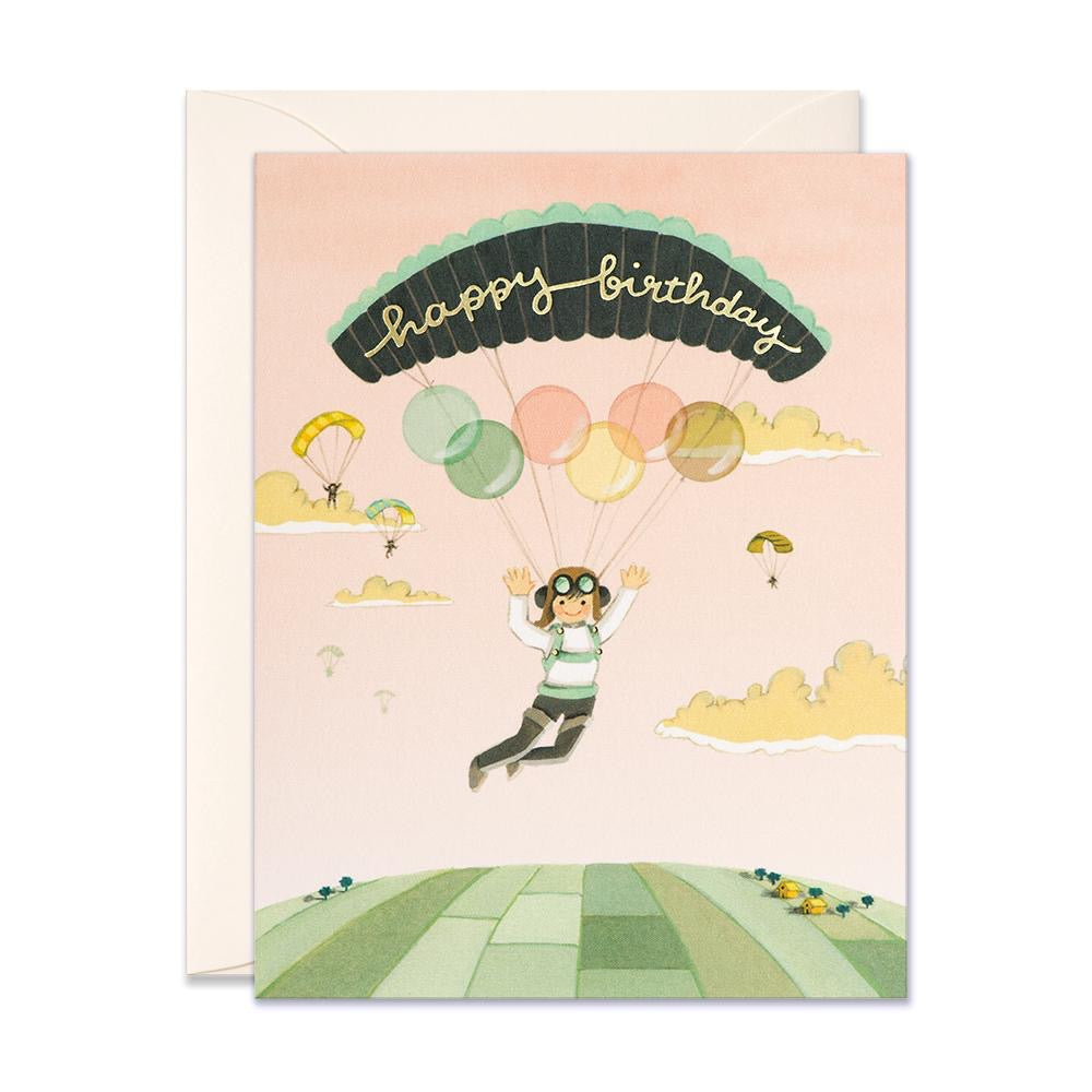 Happy Birthday parasail greeting card