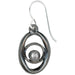 silver circle earrings