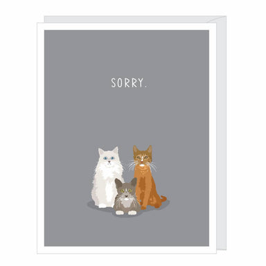 Cats I'm sorry greeting card