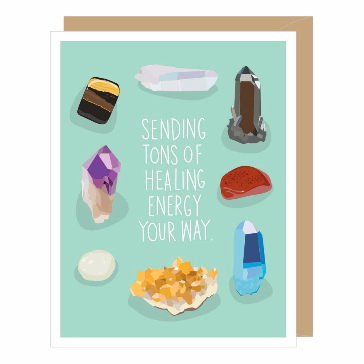 Sending tons of healing energy your way greeting card