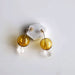 yellow blown glass earrings