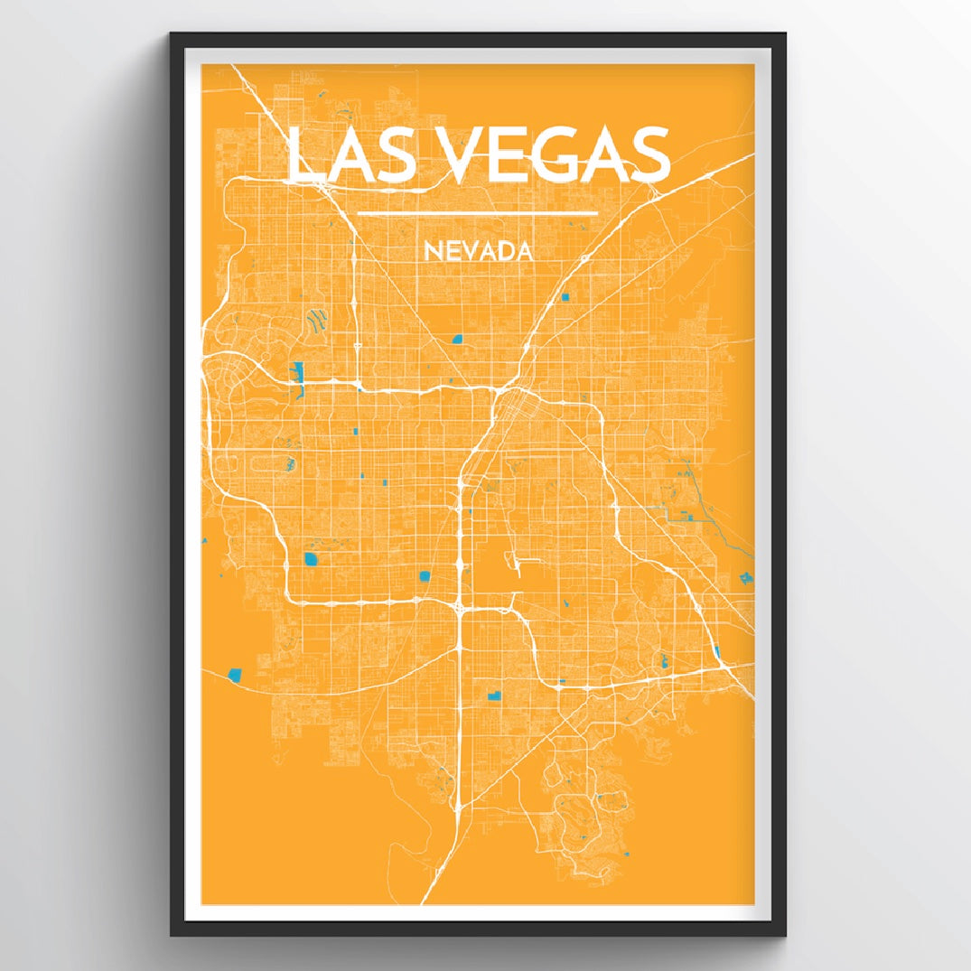 Las Vegas Nevada City Map Poster