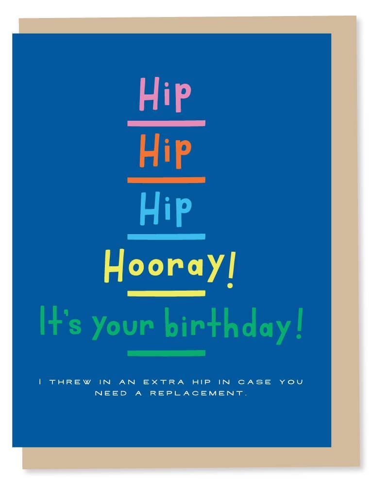Hip Hip Hooray Birthday greeting card