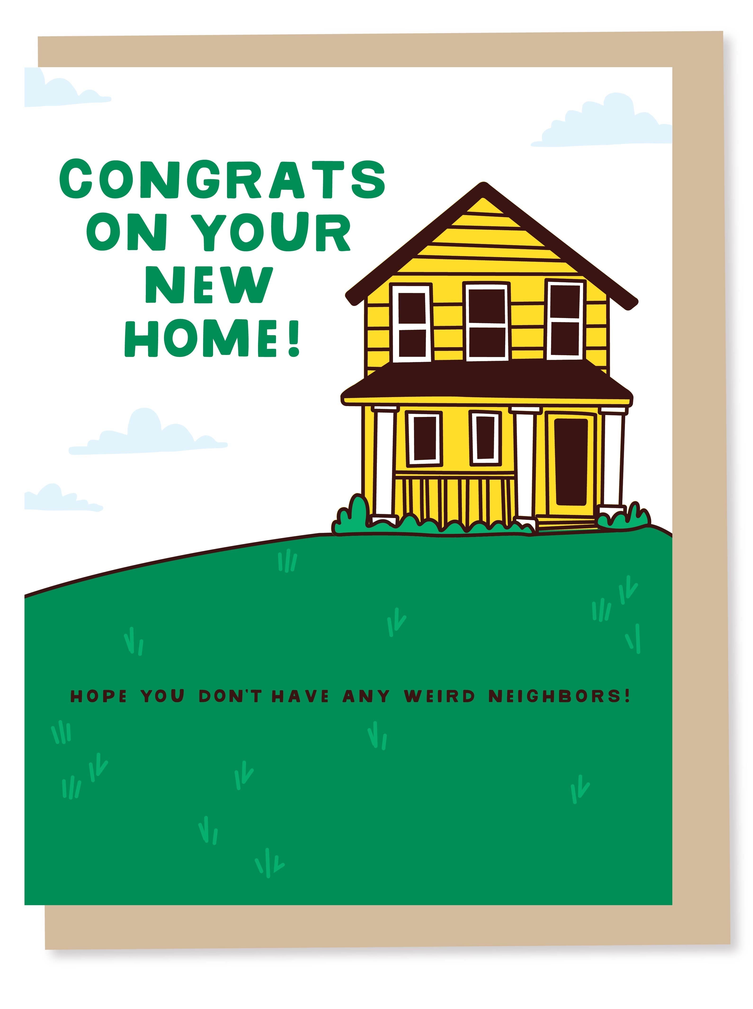 Congrats on your new home greeting card