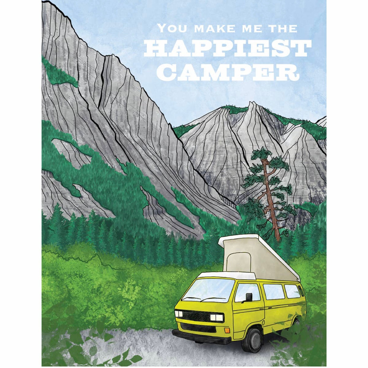 Happiest Camper greeting card